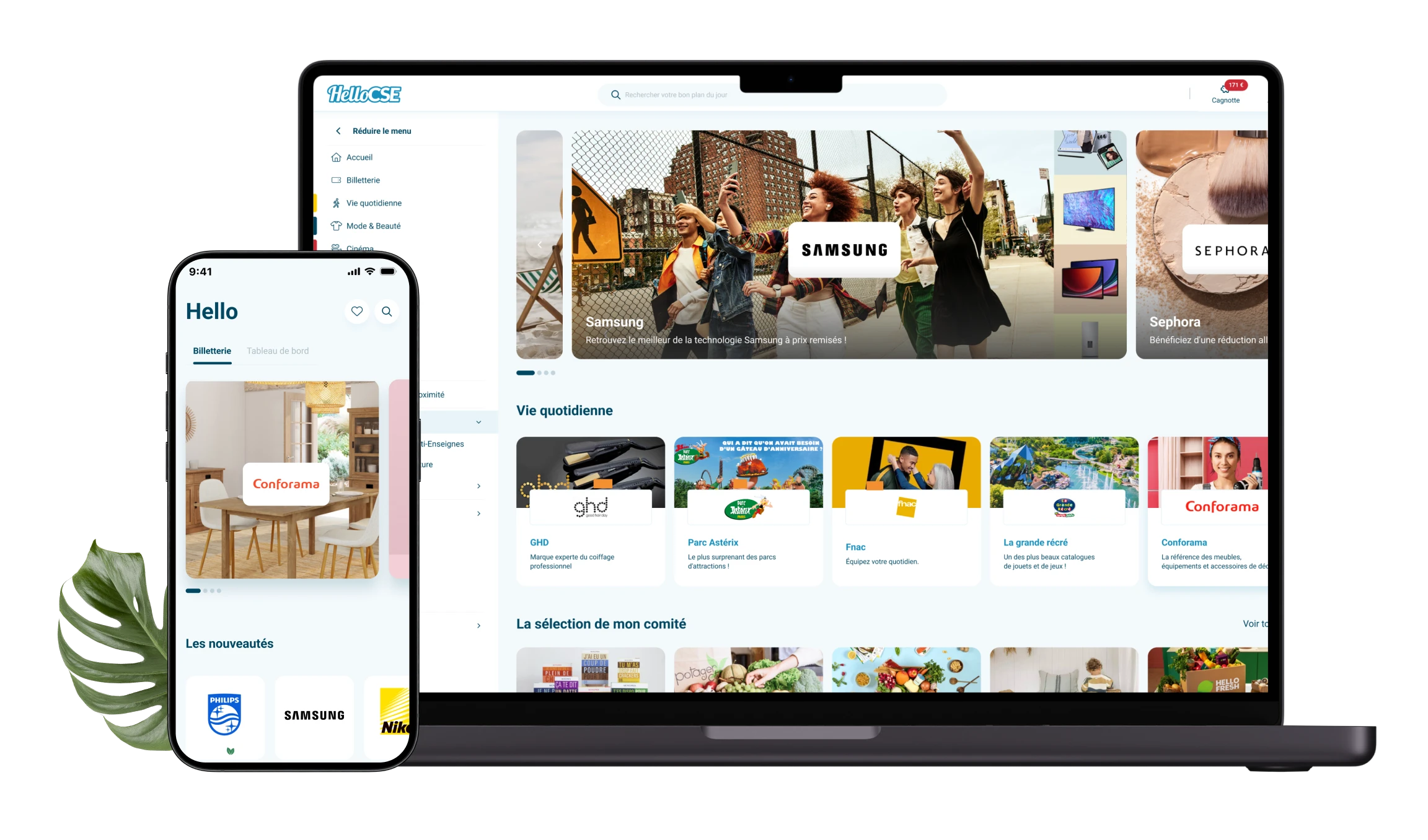 Billetterie HelloCSE sur plusieurs appareils